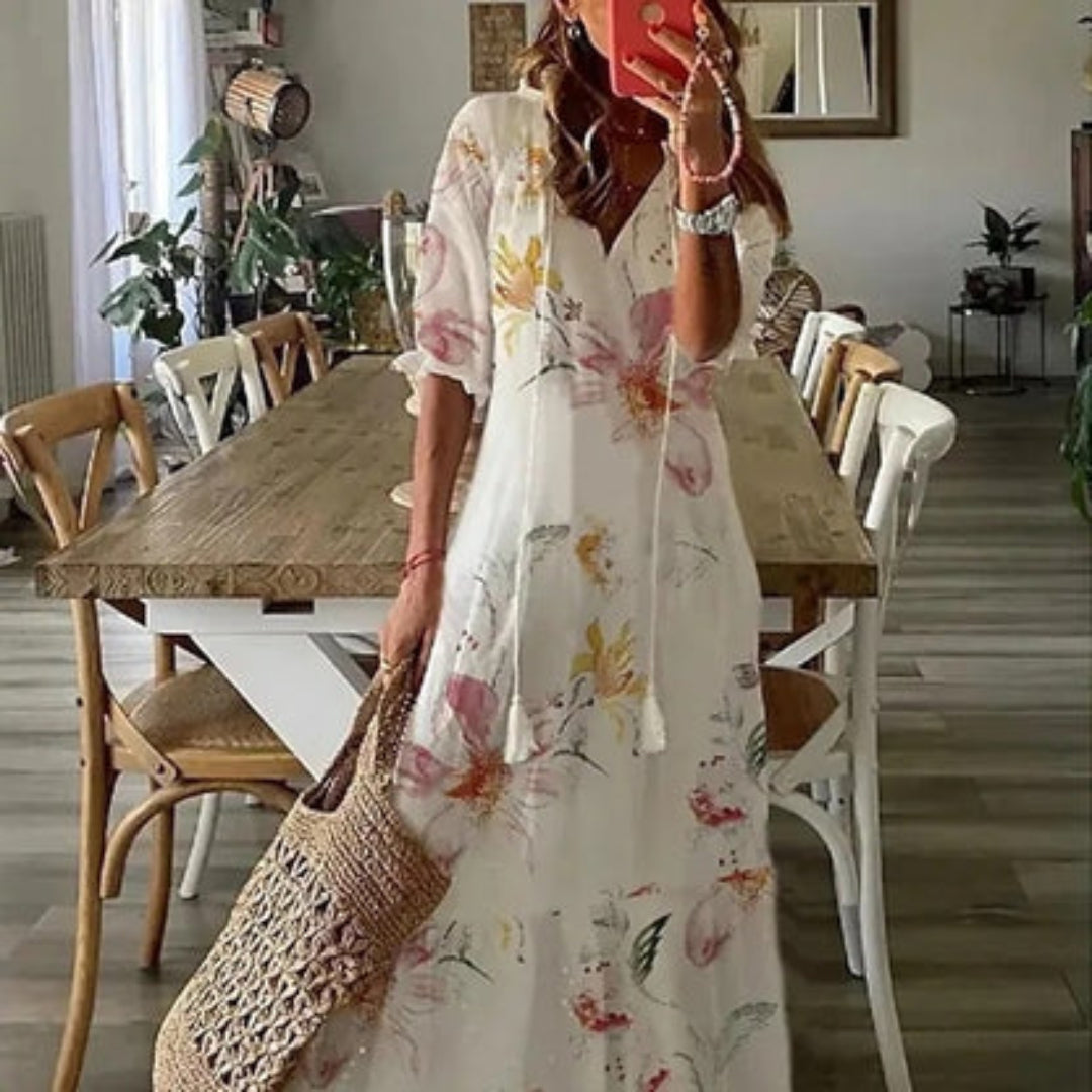 Annemarije™ | Boho Sukienka Zakrywająca Brzuch