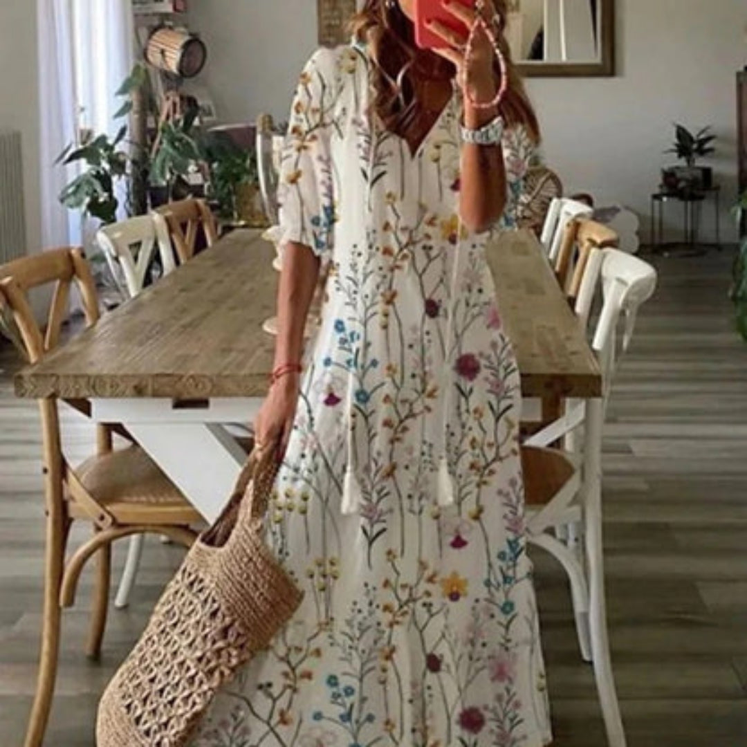 Annemarije™ | Boho Sukienka Zakrywająca Brzuch