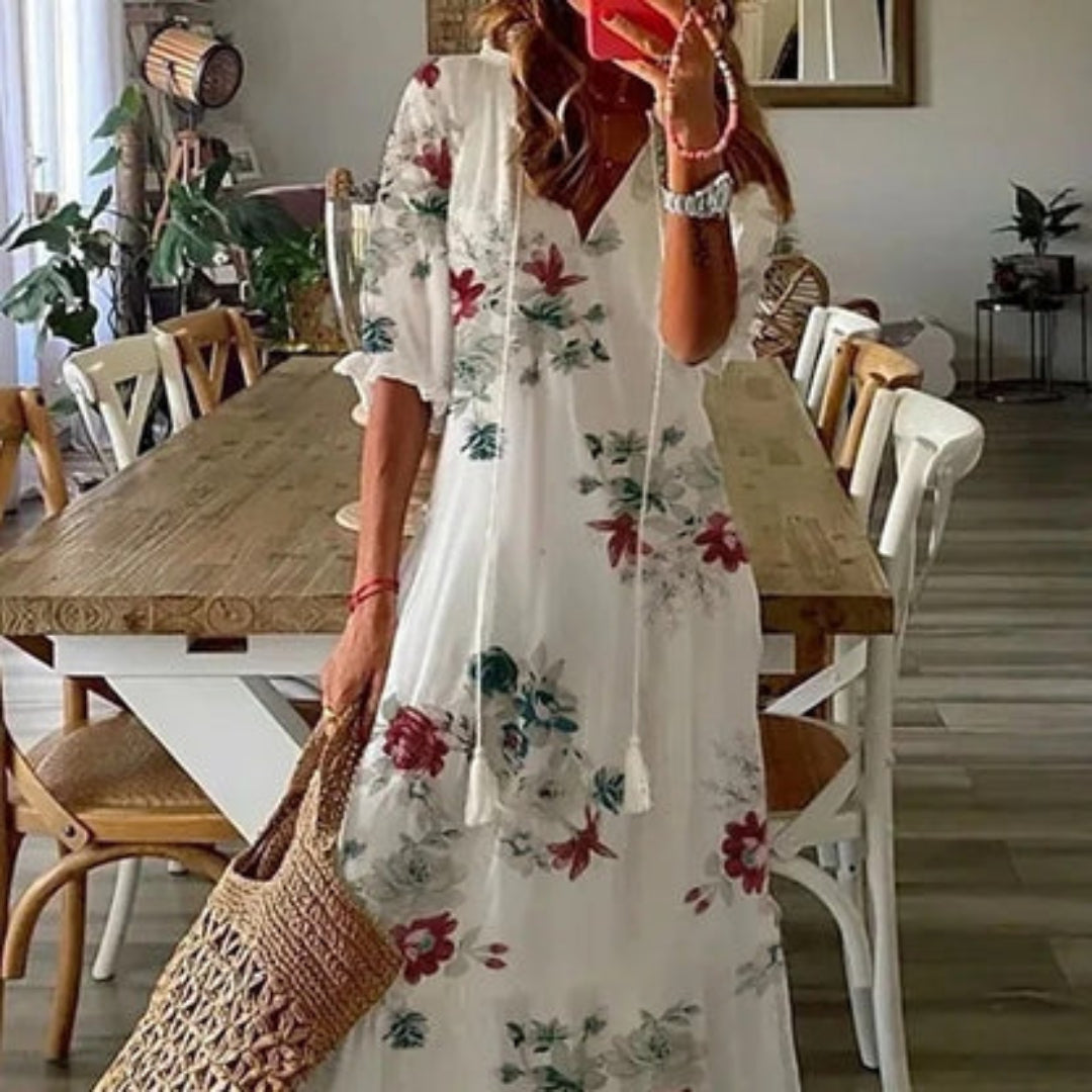 Annemarije™ | Boho Sukienka Zakrywająca Brzuch