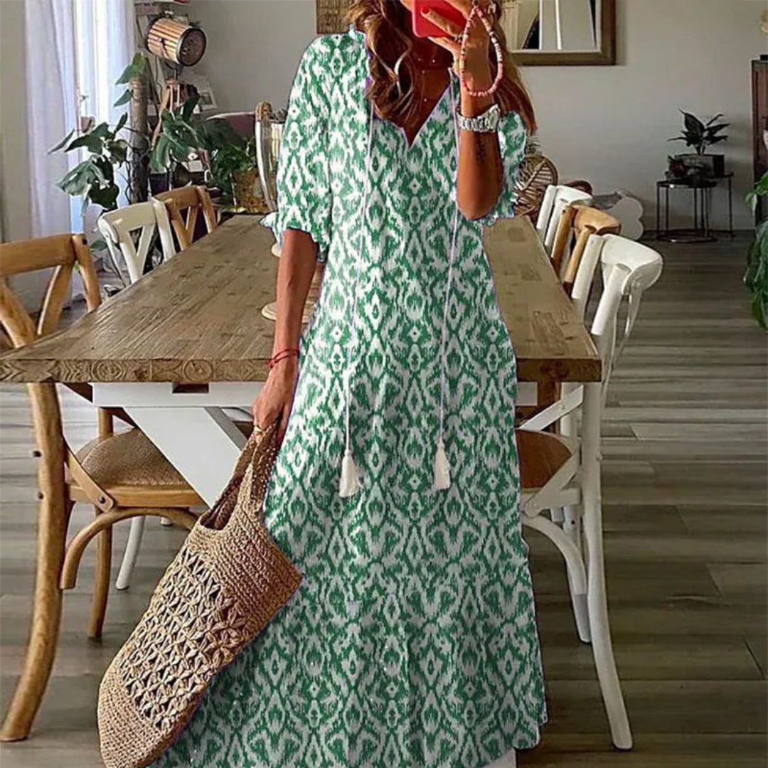 Annemarije™ | Boho Sukienka Zakrywająca Brzuch