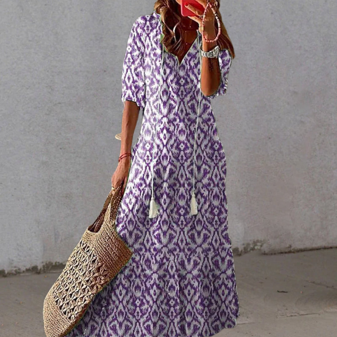 Annemarije™ | Boho Sukienka Zakrywająca Brzuch