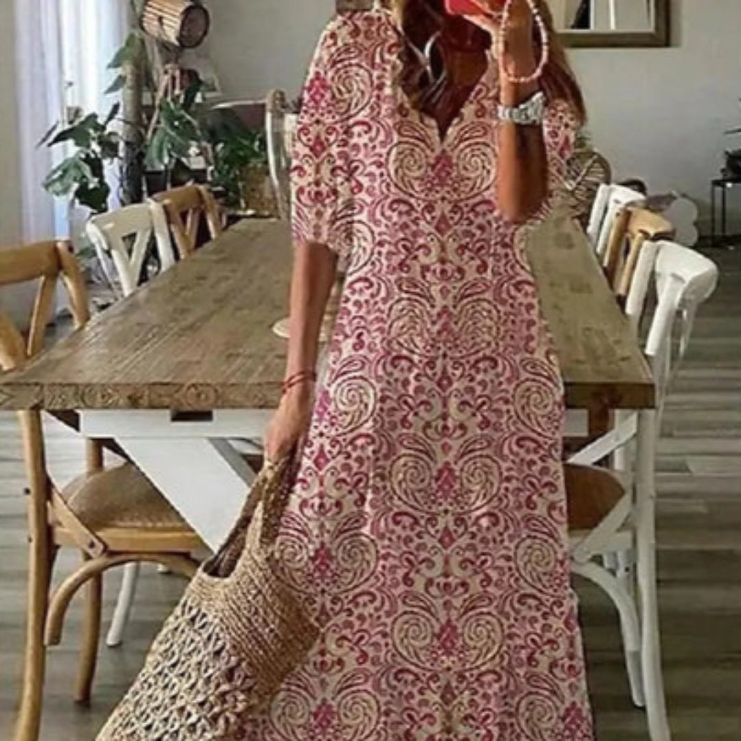 Annemarije™ | Boho Sukienka Zakrywająca Brzuch